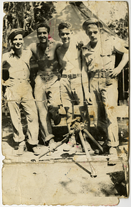 George W. Rose with fellow soldiers