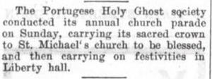 Holy Ghost parade - Hudson News-Enterprise article