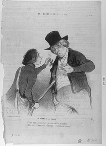 Un DÉBUT À LA CHASSE. - Tiens papa... je l'ai tué... je crois que c'est un perdreau!... - Mais oui... il n'y a pas à s'y tromper... c'est bien un moineau!..