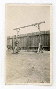 View of Buchenwald hanging or whipping post