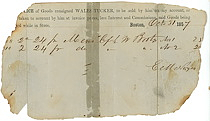 Charred receipt from Boston Fire of 1872