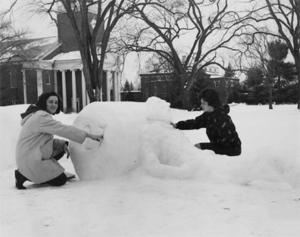 Snow Sculpture at Wheaton College.