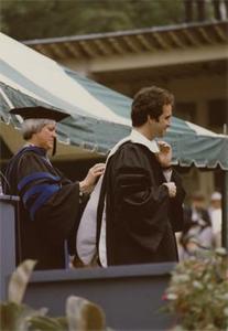 Awarding Garry Trudeau with an Honorary Degree.