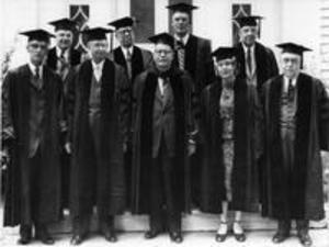 Williams College Faculty in Commencement Robes, 1958