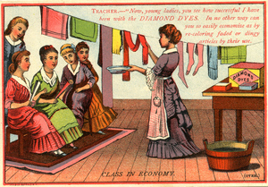 Advertising card for Diamond Dyes