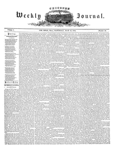 Chicopee Weekly Journal, May 13, 1854