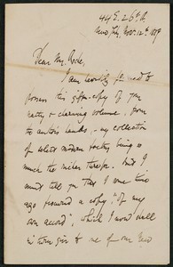 Letter, November 12, 1889, E. C. Stedman to James Jeffrey Roche