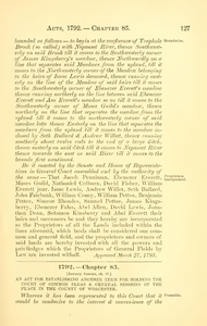 1792 Chap. 0085 An Act For Establishing Another Term For Holding The Court Of Common Pleas & General Sessions Of The Peace In The County Of Worcester.