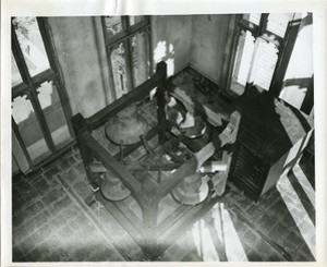 Gasson Hall interior: tower bells from above