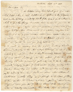 Bela Bates Edwards letter to Edward Hitchcock, 1851 September 22