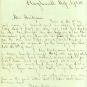 Letter from J[oseph] L. Hayden: re Ordnance Receipts