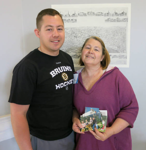 Brian Glora and Ann Glora at the Hyde Park Mass. Memories Road Show