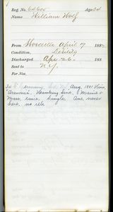 Tewksbury Almshouse Intake Record: Wolf, William