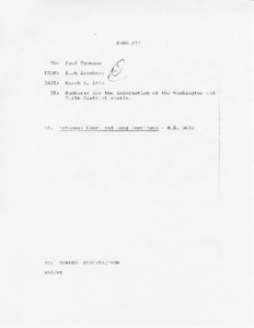 Memo #74, Numbers: for the information of the Washington and Fifth District Staffs