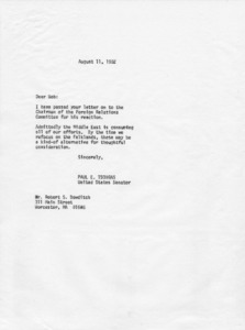 From Paul E. Tsongas, to Mr. Robert S. Bowditch