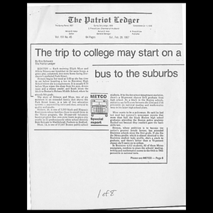 The trip to college may start on a bus to the suburbs.