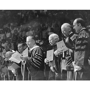 President Knowles at commencement ceremony