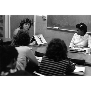 Speech and Hearing instructor teaching a class
