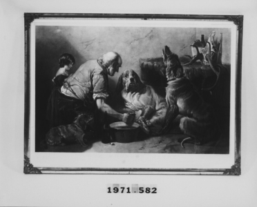 Engraving "The Wounded Hound"