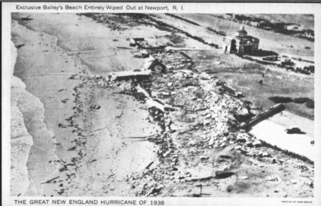 Exclusive Bailey's Beach entirely wiped out at Newport, Rhode Island, photo by International News Service, New York, New York