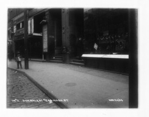 Sidewalk at #248 Washington St., Boston, Mass., November 20, 1904