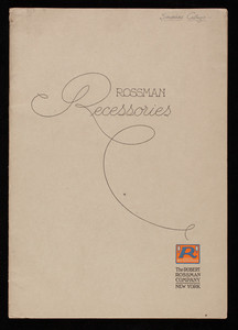 Rossman Recessories, The Robert Rossman Company, 156 West Forty-ninth Street, New York, New York