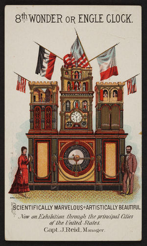 Announcement for the 8th Wonder or Engle Clock, Stephen D. Engle, jeweler and watchmaker, Hazelton, Pennsylvania, undated