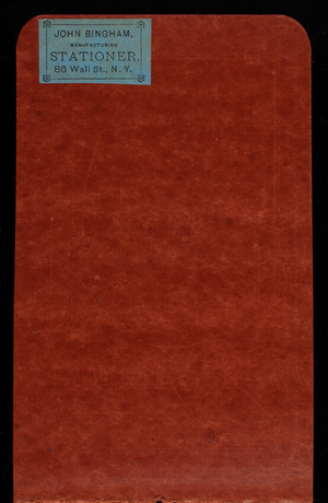 Thomas Lincoln Casey Notebook, November 1888-January 1889, 81, inside cover