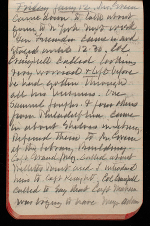 Thomas Lincoln Casey Notebook, November 1893-February 1894, 56, Friday Jan 12