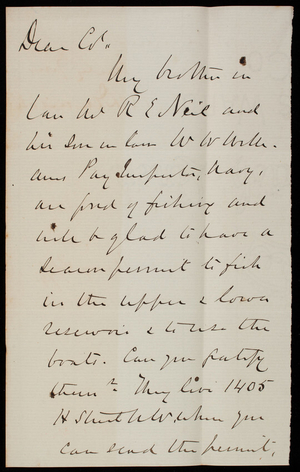 W. Dennison to Thomas Lincoln Casey, May 2, 1878
