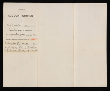 Accounts Current of Thos. Lincoln Casey - June 1883, June 30, 1883