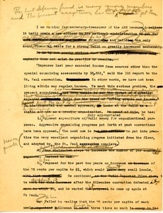 Draft by Charles L. Whipple of campaign statement when running for Secretary Treasurer, American Newspaper Guild
