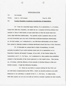 Memorandum from Mark H. McCormack to Bob Beattie
