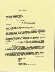 Letter from Mark H. McCormack to Michael O'Hara