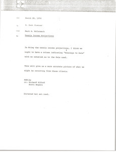 Memorandum from Mark H. McCormack to H. Kent Stanner