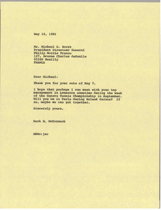 Letter from Mark H. McCormack to Michael D. Horst