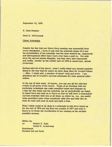 Memorandum from Mark H. McCormack to H. Kent Stanner