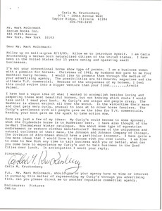 Letter from Carla M. Kruckenberg to Mark H. McCormack