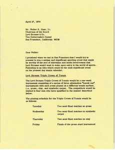 Letter from Mark H. McCormack to Walter A. Haas