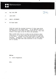 Memorandum from Mark H. McCormack to Judy Stott