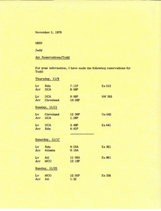 Memorandum from Judy A. Chilcote to Mark H. McCormack