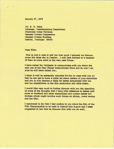 Letter from Mark H. McCormack to E. R. Torre