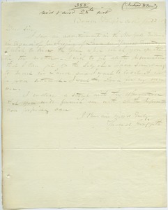 Letter from Thomas Griffith to Joseph Lyman