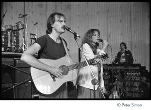 James Taylor and Carly Simon in the studio for James Taylor's Flag album