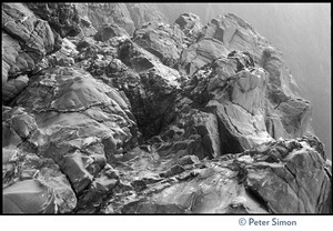 Eroded granite exposure at the beach