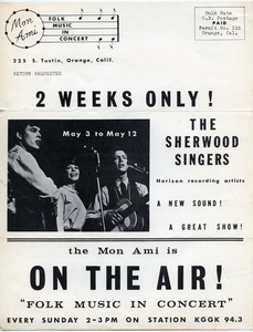 2 weeks only!~ The Sherwood Singers... the Mon Ami is On the Air!