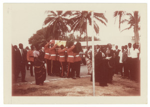 Ghanian soldiers carry the casket of W. E. B. Du Bois