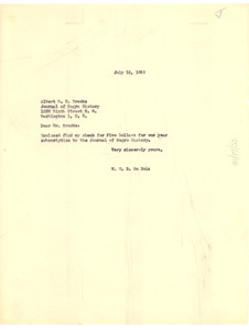 Letter from W. E. B. Du Bois to Albert N. D. Brooks