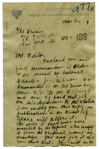Letter from G. A. Rosedom to Editor of the Crisis