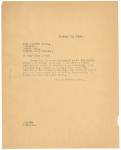 Letter from W. E. B. Du Bois to Eleanor Woods